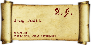 Uray Judit névjegykártya